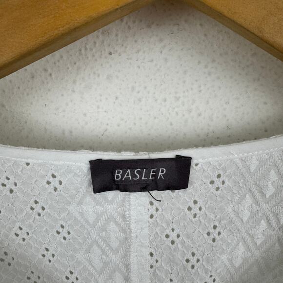Basler White Cotton Eyelet Top - Picture 2 of 7